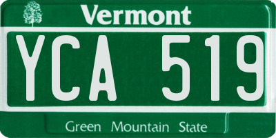 VT license plate YCA519