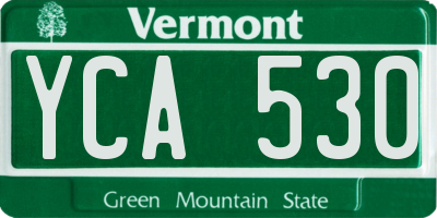 VT license plate YCA530