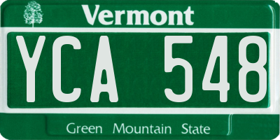 VT license plate YCA548