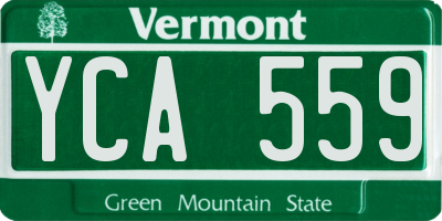 VT license plate YCA559