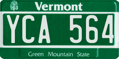 VT license plate YCA564