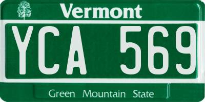 VT license plate YCA569
