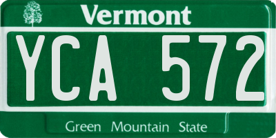 VT license plate YCA572