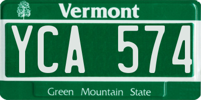 VT license plate YCA574
