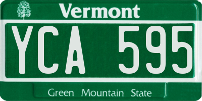 VT license plate YCA595