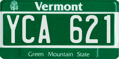 VT license plate YCA621