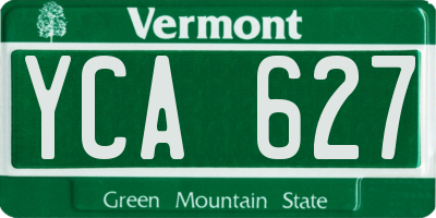 VT license plate YCA627