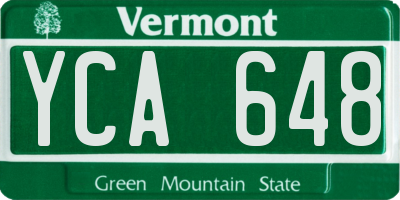 VT license plate YCA648