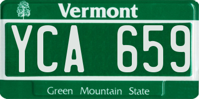VT license plate YCA659