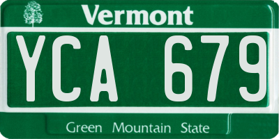 VT license plate YCA679