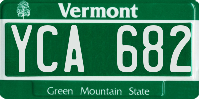 VT license plate YCA682