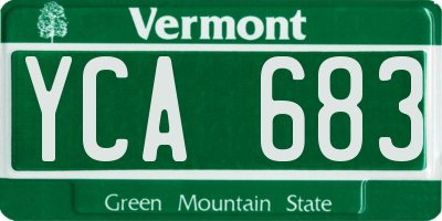 VT license plate YCA683