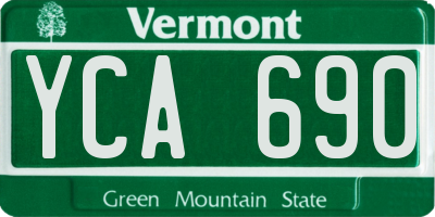 VT license plate YCA690