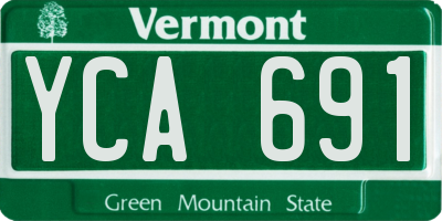 VT license plate YCA691