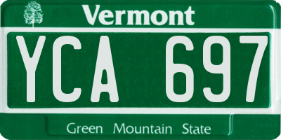 VT license plate YCA697