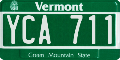 VT license plate YCA711