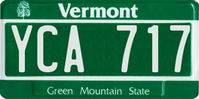 VT license plate YCA717