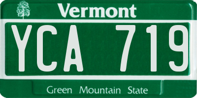 VT license plate YCA719