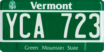 VT license plate YCA723
