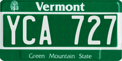 VT license plate YCA727