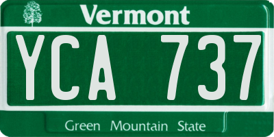 VT license plate YCA737
