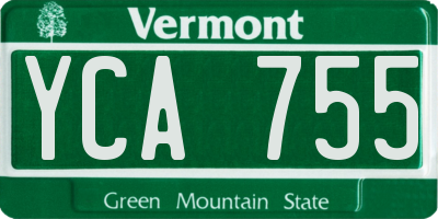 VT license plate YCA755