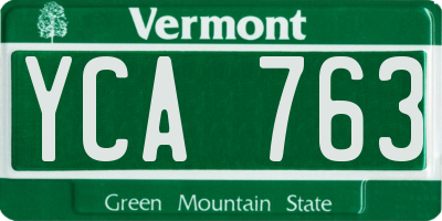 VT license plate YCA763