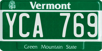 VT license plate YCA769