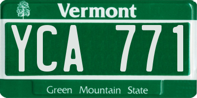 VT license plate YCA771