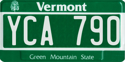 VT license plate YCA790