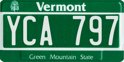VT license plate YCA797