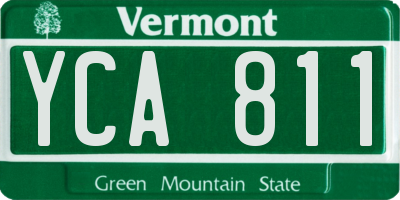 VT license plate YCA811