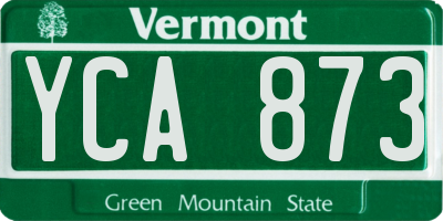 VT license plate YCA873
