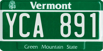 VT license plate YCA891