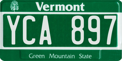 VT license plate YCA897