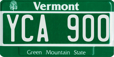 VT license plate YCA900