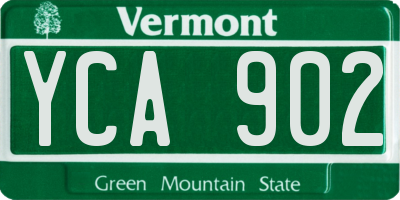 VT license plate YCA902