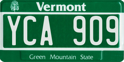 VT license plate YCA909