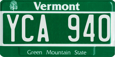 VT license plate YCA940