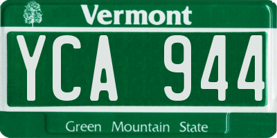 VT license plate YCA944