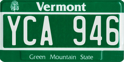 VT license plate YCA946