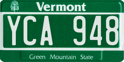 VT license plate YCA948