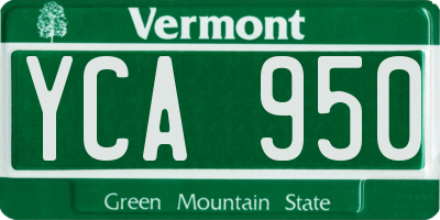 VT license plate YCA950