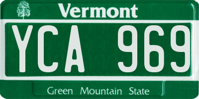 VT license plate YCA969