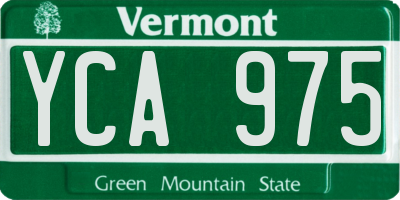 VT license plate YCA975