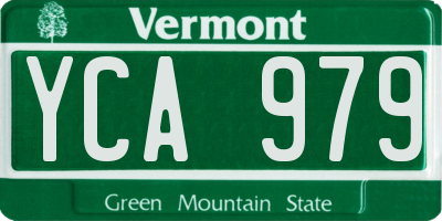 VT license plate YCA979