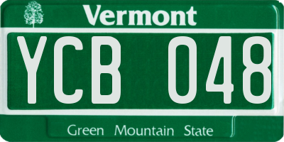 VT license plate YCB048