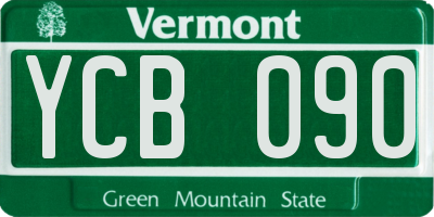 VT license plate YCB090
