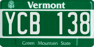 VT license plate YCB138