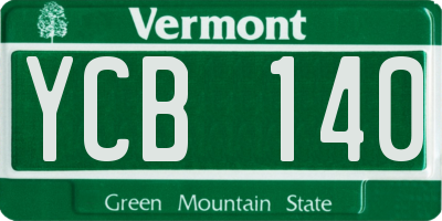 VT license plate YCB140